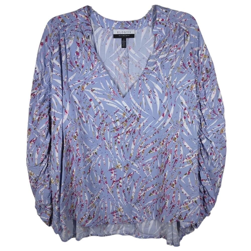 Eloquii Elements Abstract V Neck Blouse size 22